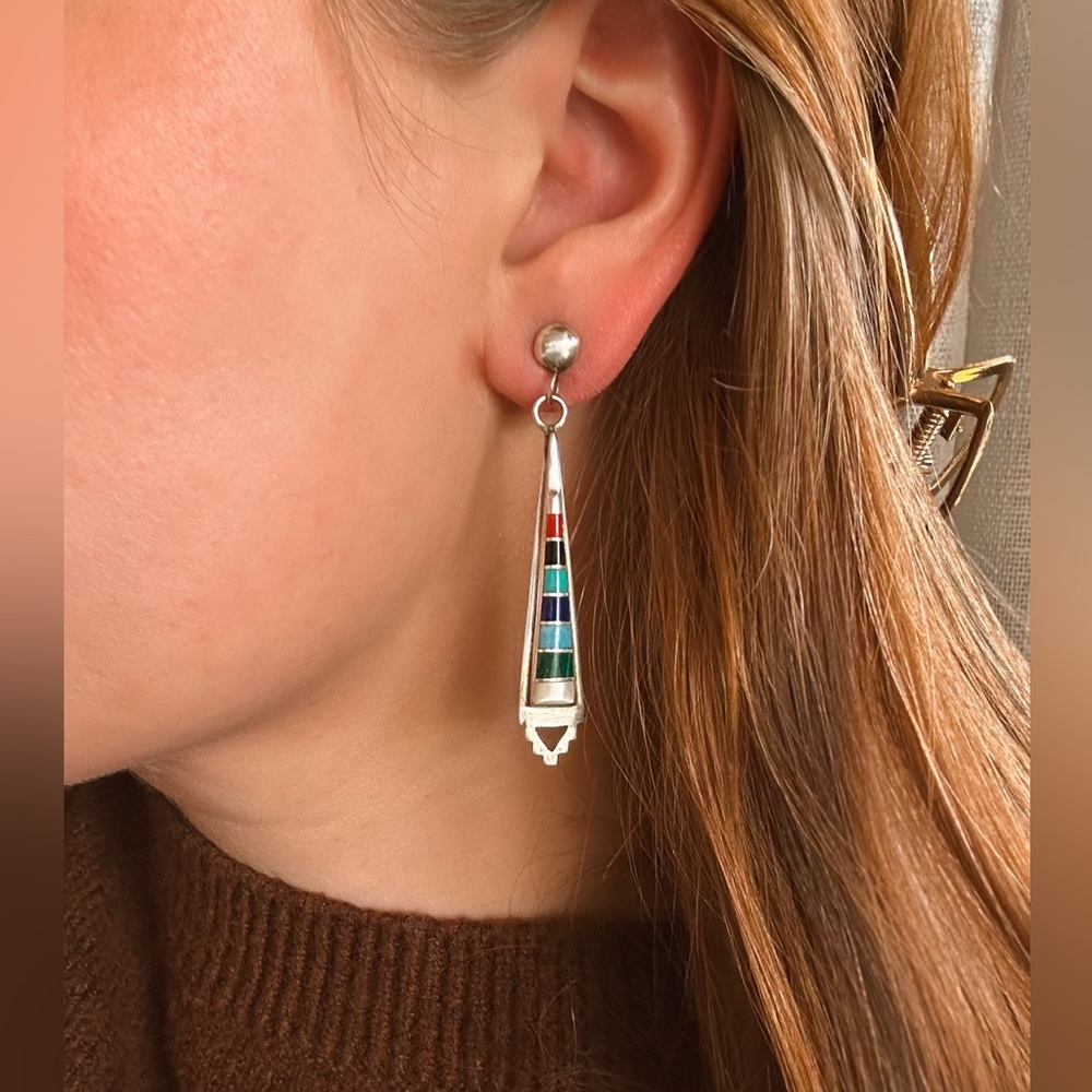 Vintage Native American multistone earrings